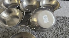 John Lewis Hammered Stainless Steel Balti Dish Silver 17cm New