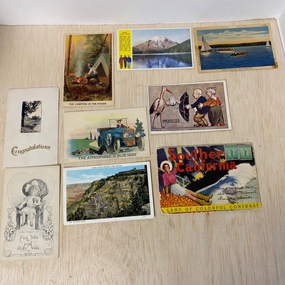 Lot Of 9 Vintage Antique Post Cards   US   California   Washington