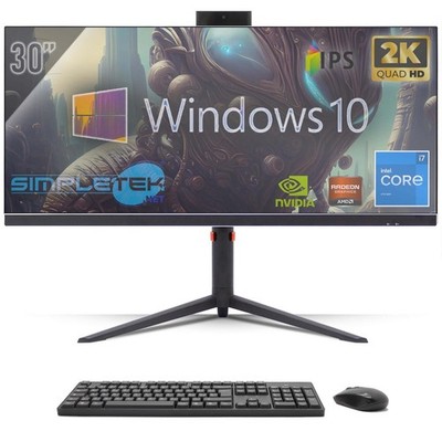 All In One 30'' Gaming 2k I7 Ram 8GB SSD 240GB Windows 10 Pro Computer PC AIO