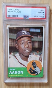 1963 Topps #390 Hank Aaron PSA 4