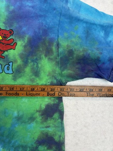 Vintage Grateful Dead Bears Dancing T-Shirt Gr. L Tie Dye Y2K Band Liquid Blue - Bild 5 von 6