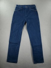 VTG Wrangler Jeans Womens 9x32 Blue 14MWZ Cowboy Cut Western Dark Wash USA Denim