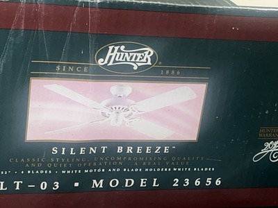 Hunter Original 52'' 5 Blade Energy Star Ceiling Fan - Silent Breeze 23656 - NEW