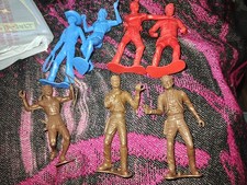 Vintage Marx Cowboys And Indians Figure Lot Of 7