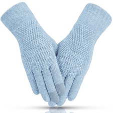 Tavaleu Womens Winter Gloves - Gloves for Women Cold Weather, Warm Touch Blue