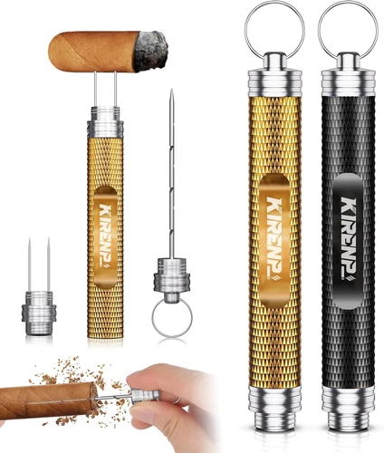 2-Pack Cigar Draw Enhancer Tool, Cigar Poker & Cigar Nubber 2-In-1, Practical Ci - Picture 1 of 12