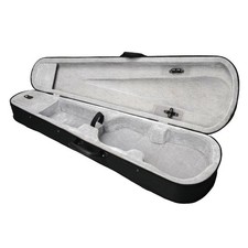Black Violin Case 4/4 Size 78x25x13cm Cloth Fluff Silver Gray Lining 790g