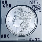 1897 BU GEM MORGAN SILVER DOLLAR UNC MS+++ U.S. MINT RARE COIN 8233