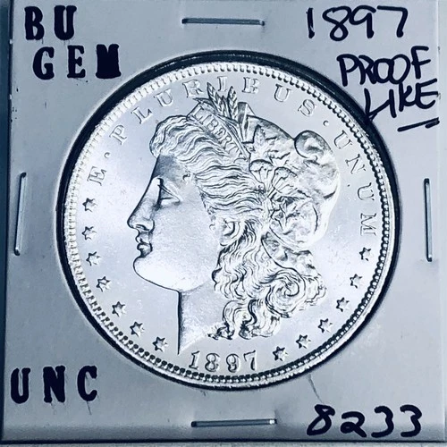 1897 BU GEM MORGAN SILVER DOLLAR UNC MS+++ U.S. MINT RARE COIN 8233