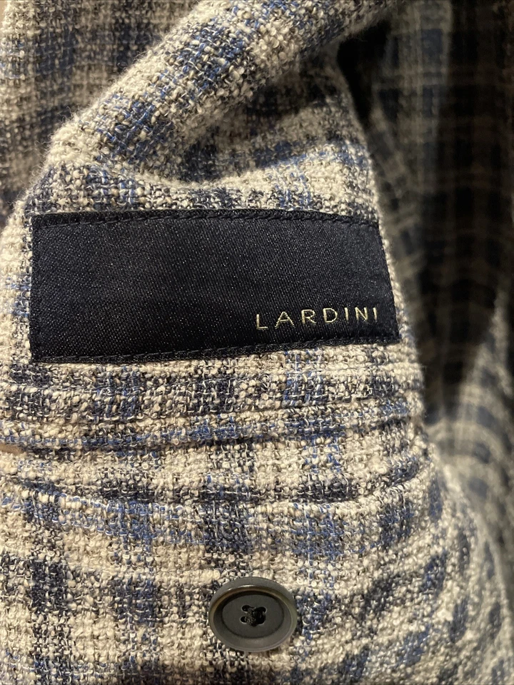 Blazer a cuadros azul Lardini Foto 2 de 4