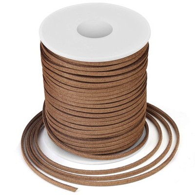 Leather String, Flat Suede Cord Faux Leather Cord Thin Leather Lace for Brace...