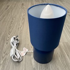 Small Table LED Lamp Blue Switched 26cm Tall E14