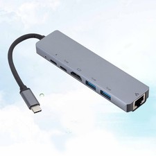 6 In 1 HUB USB 3.1 Type C to Gigabit Ethernet Rj45 Converter PD Charging
