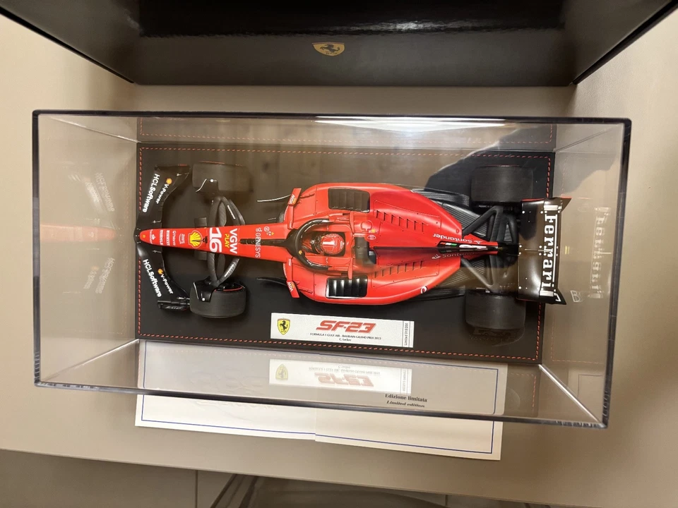 BBR 1/18 Ferrari SF-23 2023 Bahrain GP C. Leclerc Limited 200 - Immagine 4 di 4