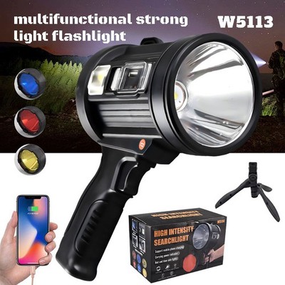 Super Bright 900000 High Lumens Spotlight LED Rechargeable Handheld Flashlight