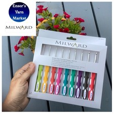 MILWARD H&auml;kelnadel-Set: Soft Grip: 16,5 cm x 2,00 - 6,00 mm: 9er Pack