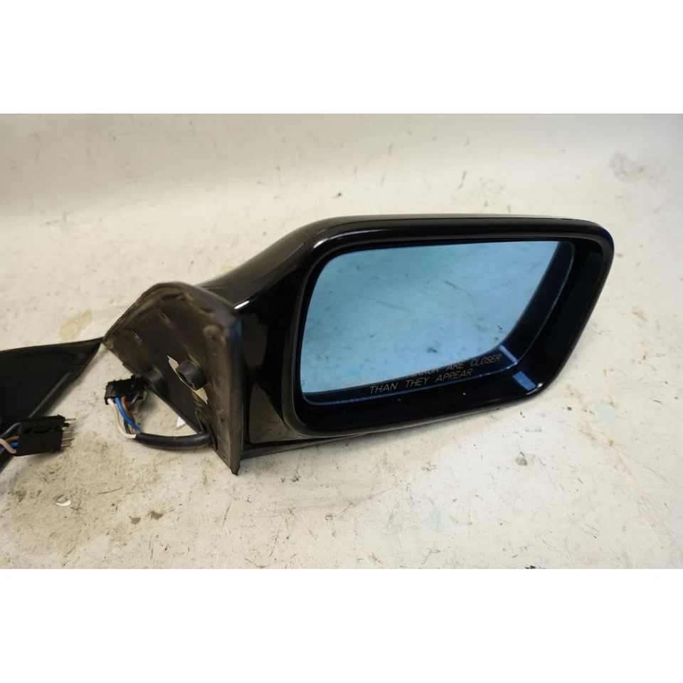 84-91 BMW E30 3-Series Par de Espelho Lateral Alimentado Preto Jato Esquerda Direita Fabricante de Equipamento Original - Imagem 4 de 4