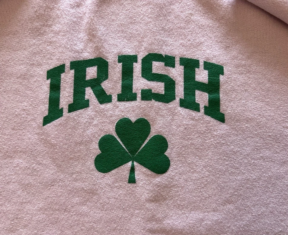 Niñas/Niños Gildan Trébol Irlandés/Día de San Patricio Sudadera Rosa/Verde Talla M 7/8 Foto 3 de 4