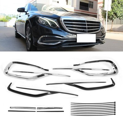 8x Set Front Face Trim Bumper Decorative Bar Strip Frame Fit For MercedesBen HOT