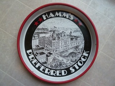 HAMM'S PREFERRED STOCK Brewery Scene Tray That Beer of the 30's and 40's 13'' dia