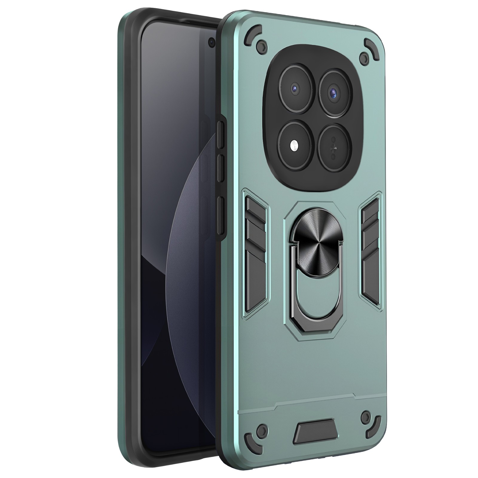 Coque Redmi Note 15 Pro Plus Avizar avec anneau magnétique vert