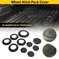 For 11 thru 23 Super Duty Ford 5th Wheel Hitch Puck Cover Plug Trim Ring Kit