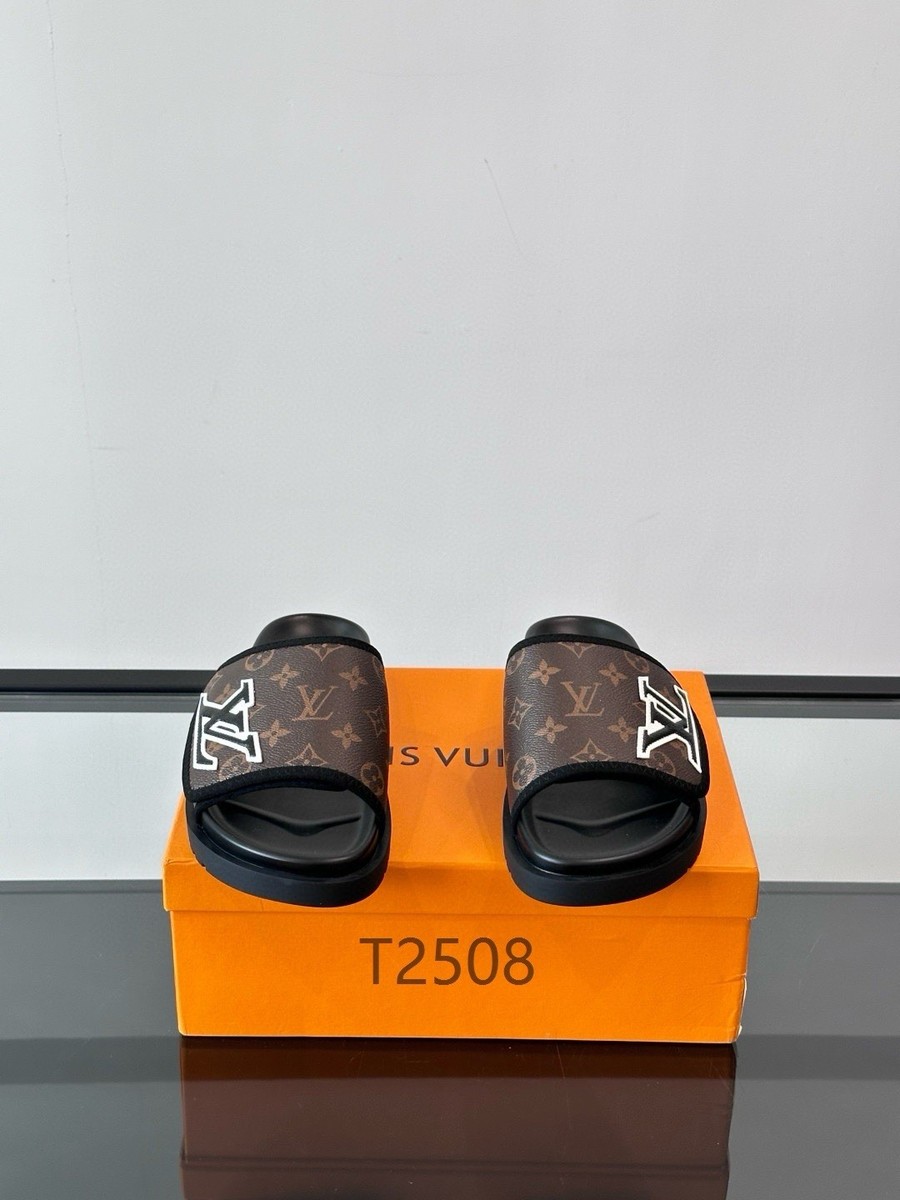 Louis Vuitton Brown Monogram Slide Sandals LOUIS VUITTON Sunbath Monogram Canvas Slide Sandals Brown US 6 main image 4