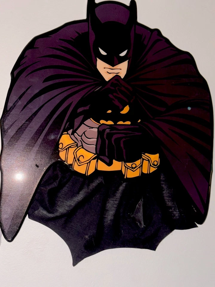 蝙蝠侠 LED 墙艺术树脂密封,蓝色、红色、紫色发光、稳定和闪烁模式 — 第 2/4 张图片