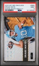 2023 QB1 DRAKE MAYE WHITE-WAVE-GOLD FOIL 1/1 PSA 9
