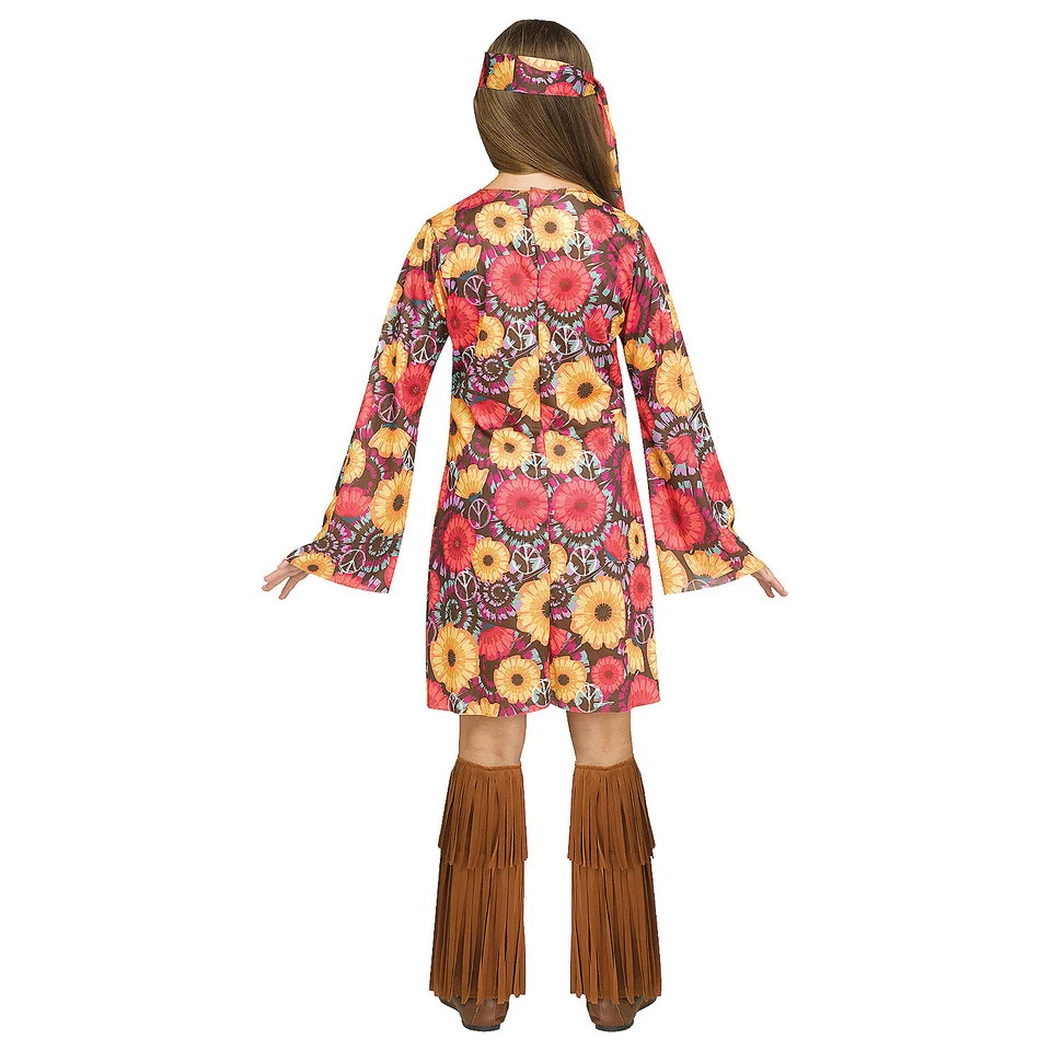Kid's Flower Power Hippie Costume Child - Large 12-14 - Morris Costumes - Image 2 of 4