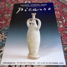 Pablo PICASSO CÉRAMIQUES Affiche (2)EXPO Galerie Étienne SASSI PARIS 1991 Rare !