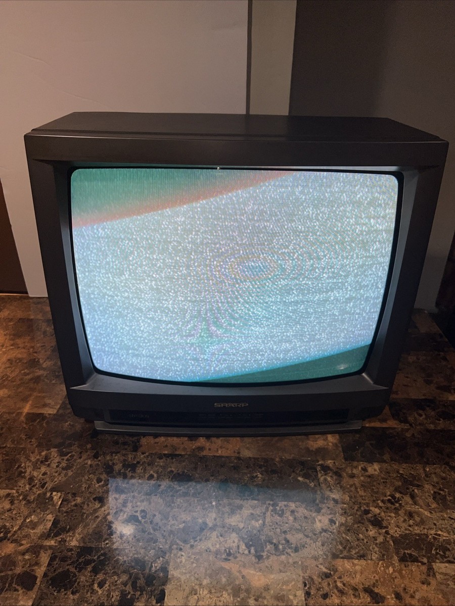 Sharp Linytron Vintage 19” Screen Tv Without Remote, Tested Works