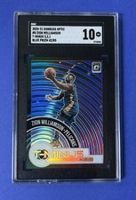 2020-21 Donruss Optic #8 Zion Williamson T-Minus 3,2,1 Blue Prizm SGC 10 #42/85