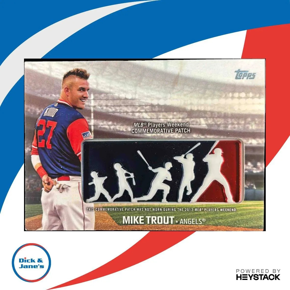 2018 Topps Mike Trout Players Weekend Patch #PWP-MT Los Angeles Angels