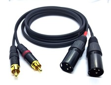 Audiokabel 2 x RCA Neutrik auf 2 x XLR Male vers. Längen