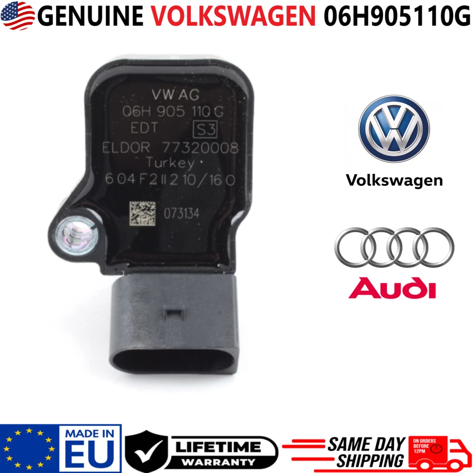 Оригинальная катушка зажигания VW для 2013-2022 Volkswagen Audi Porsche, 06H905110G - Изображение 2 из 4