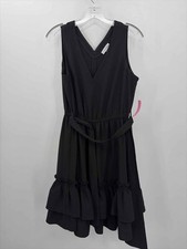 Pre-Owned Calvin Klein Black Size 8 Knee Length Sleeveless Dress