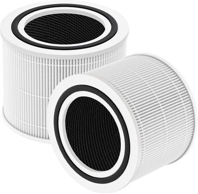 2er Pack Ersatzfilter für Luftreiniger - HEPA & Aktivkohle - Weiß