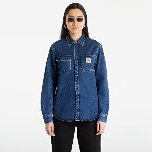 Carhartt WIP Salinac Shirt Jacket Navy Blue Men’s Small S image 2