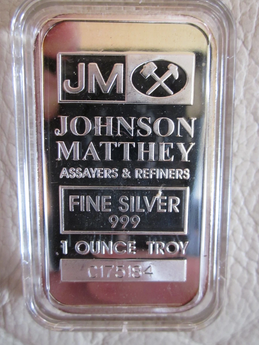 Johnson Matthey .999 Fineness Silver Bullion Rounds 1 oz Precious