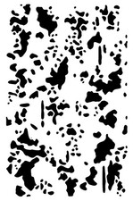 Really Great Stencils, Distressed Spots, 5x8", Background, Worn, Grunge, Dots