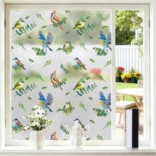 Frosted Glass Window Privacy Film with Ice Vein Texture, Static Cling UV Bloc...