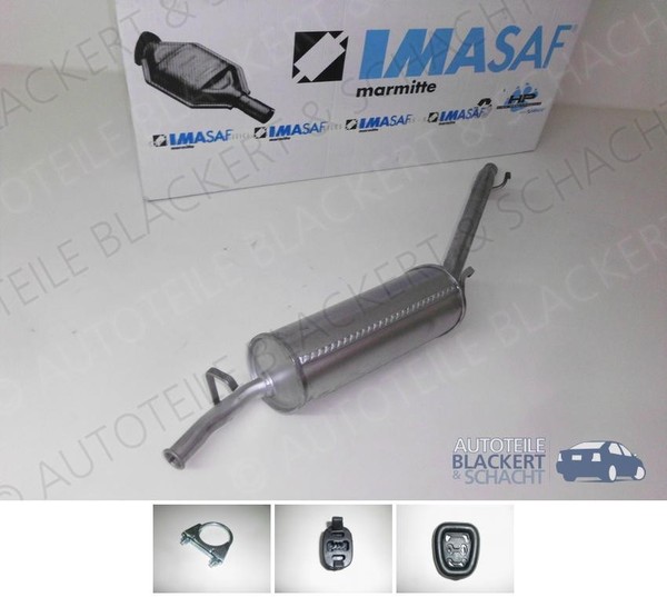 Imasaf ESD Auspuff Endtopf für Fiat Panda (141A_) 1300 D, EndschalldäMpfer-image
