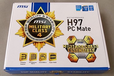 H97 PC Mate Motherboard Parts Sealed MSI 4DDR3 2PCI Click Bios 4 PCI Express