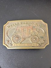 Wells Fargo  Company Brass Belt Buckle