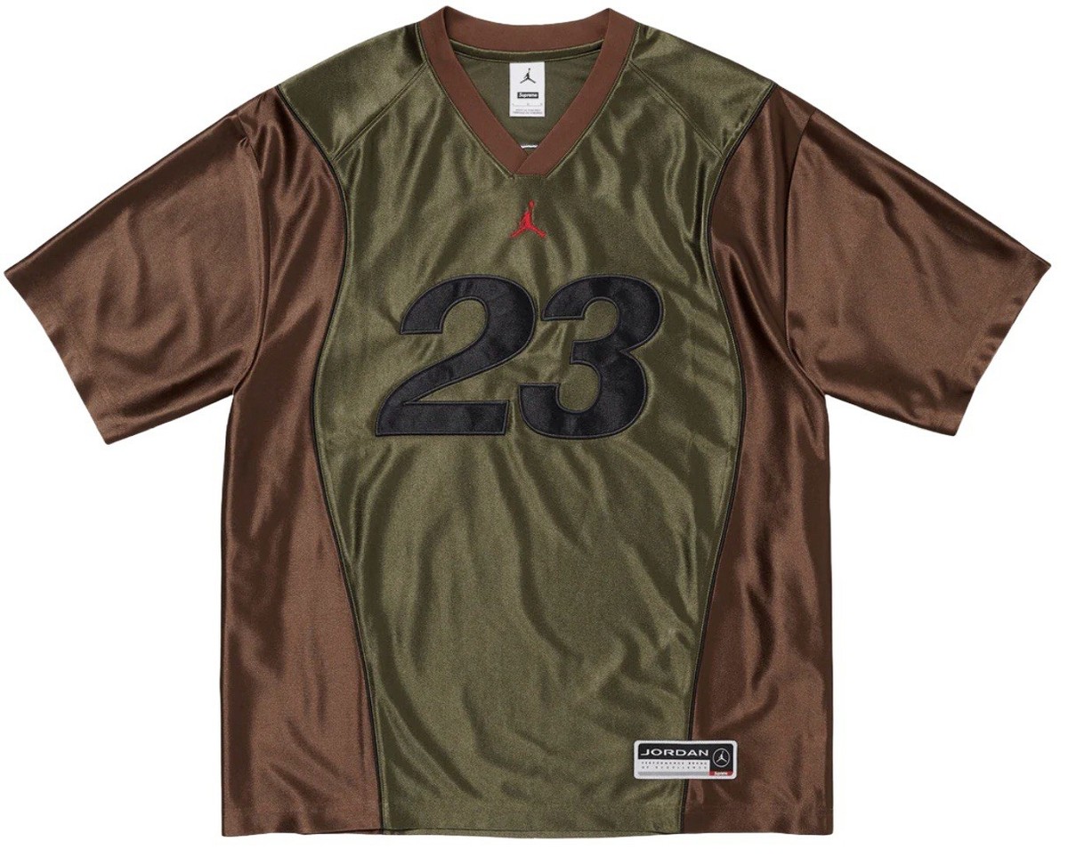 トップス Supreme x Jordan Warm Up Jersey Brown 3XL - Supreme x Jordan Warm Up Jersey 'Olive/Brown (NWT) | eBay