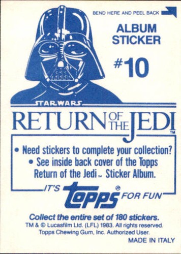 Star Wars ROTJ Trading Card Sticker Album Complete Your Set You Pick 1983 Topps - Bild 21 von 355