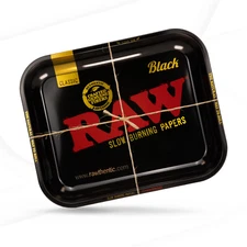 RAW Black Rolling Tray | Large