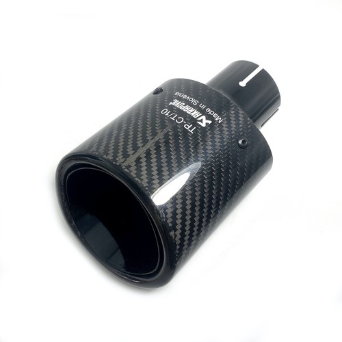 1PCS Akrapovic Matte Carbon Fiber Exhaust Tip 63-114mm Universal End Tail Pipe E
