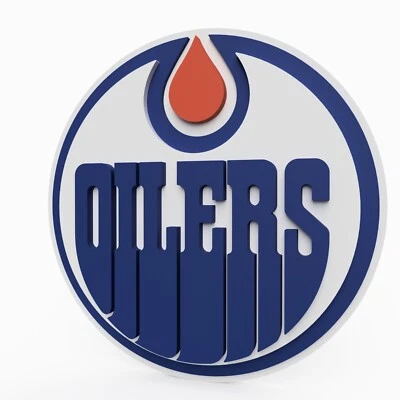 FANFAVE NHL Edmonton Oilers 3D Foam Logo Sign Schild für Wand 847624021031